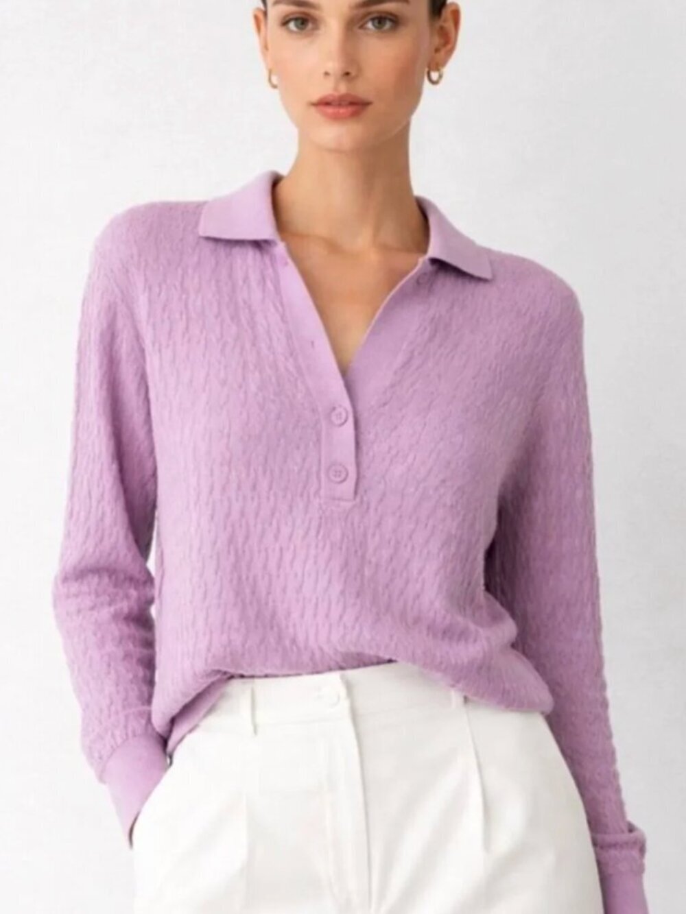 Joe Fresh Textured Knit Polo Sweater